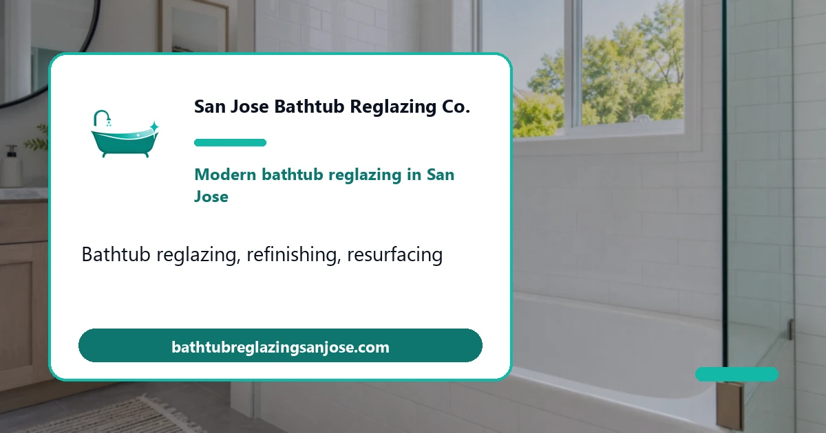 Glossy reglazed white bathtub in a clean modern San Jose bathroom